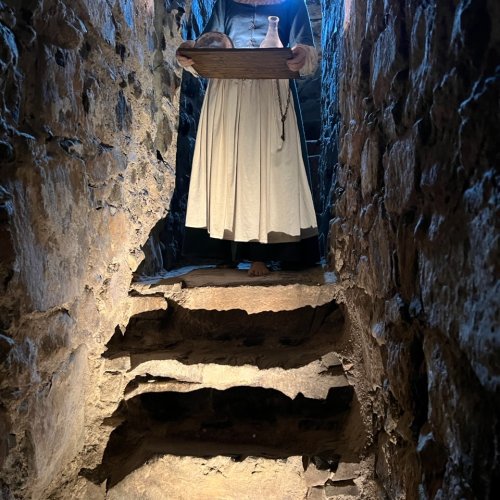 Servants stairs to the dinning room from the medieval kitchen 