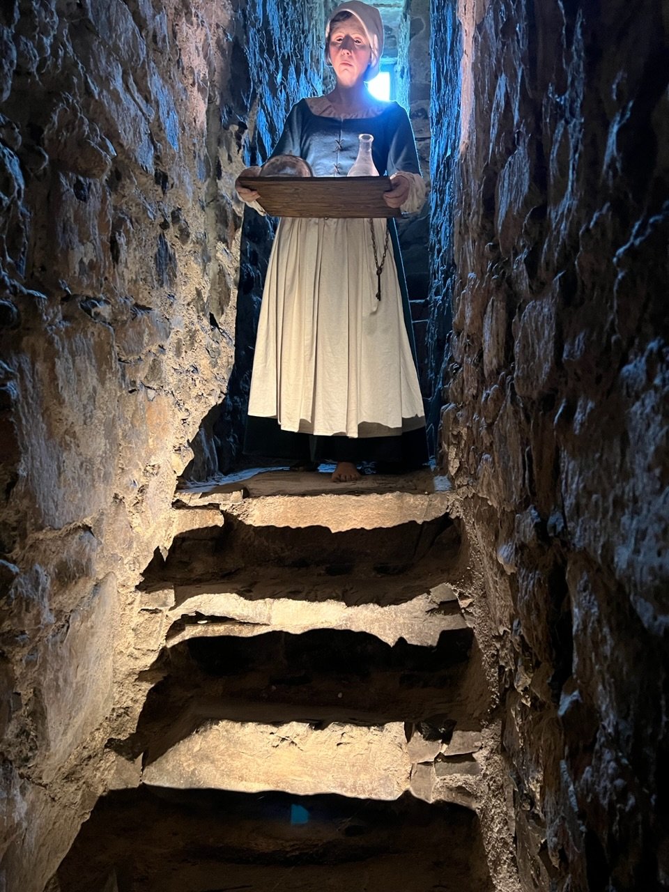 Servants stairs to the dinning room from the medieval kitchen 
