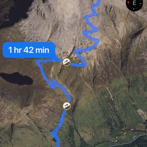 According to Apple Maps time it'll take hahaha