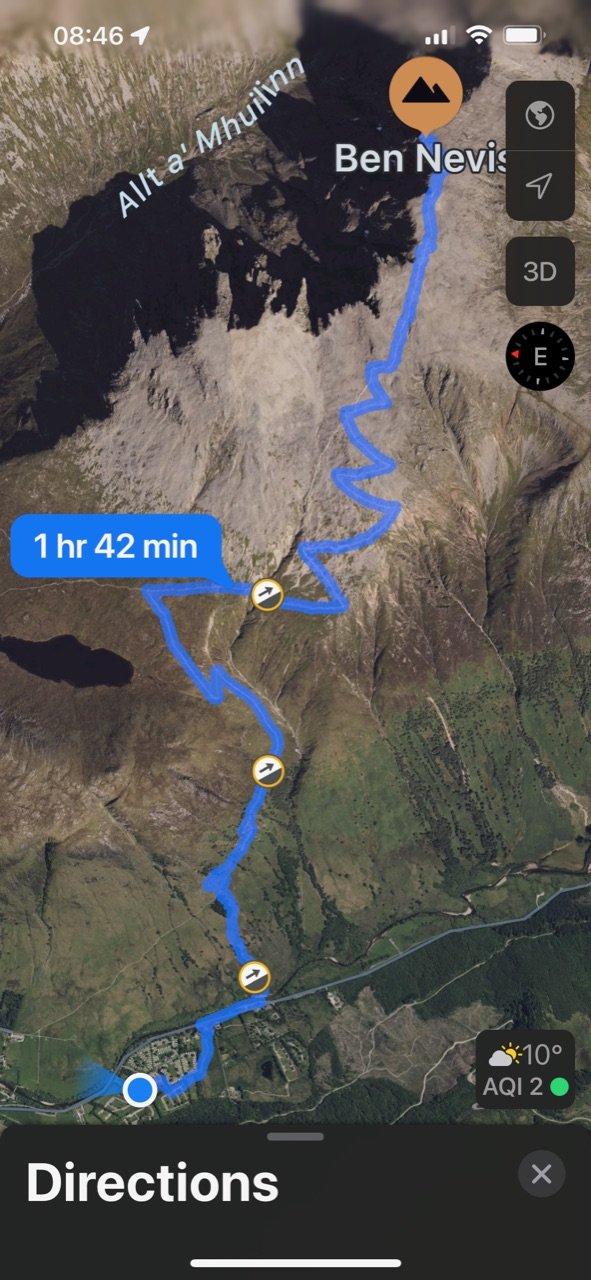 According to Apple Maps time it'll take hahaha