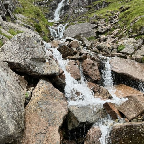 Waterfall at Red Burn - halfway point looking up