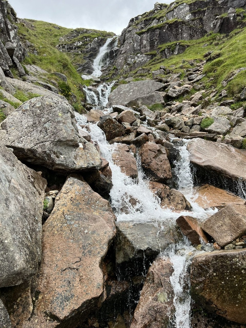 Waterfall at Red Burn - halfway point looking up